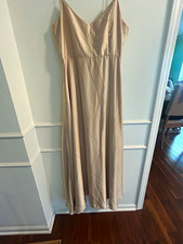 Show Me Your MuMu Satin Faith Maxi Dress, Champagne Luxe Satin M