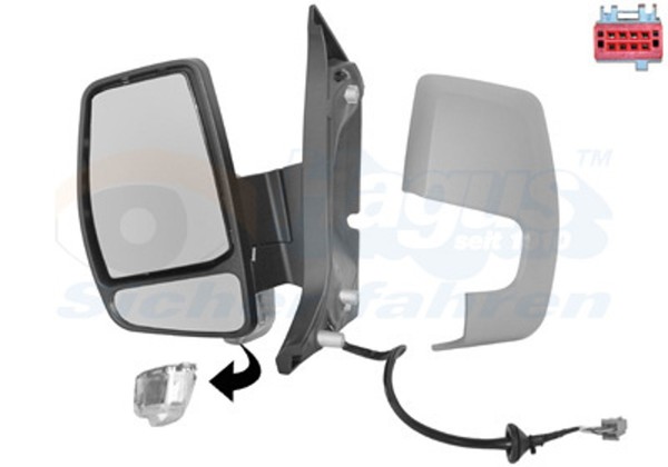 VAN Wezel AußEnspiegel Hagus 1987827 FüR Custom Ford Tourneo F3 Transit V362 Bus-image