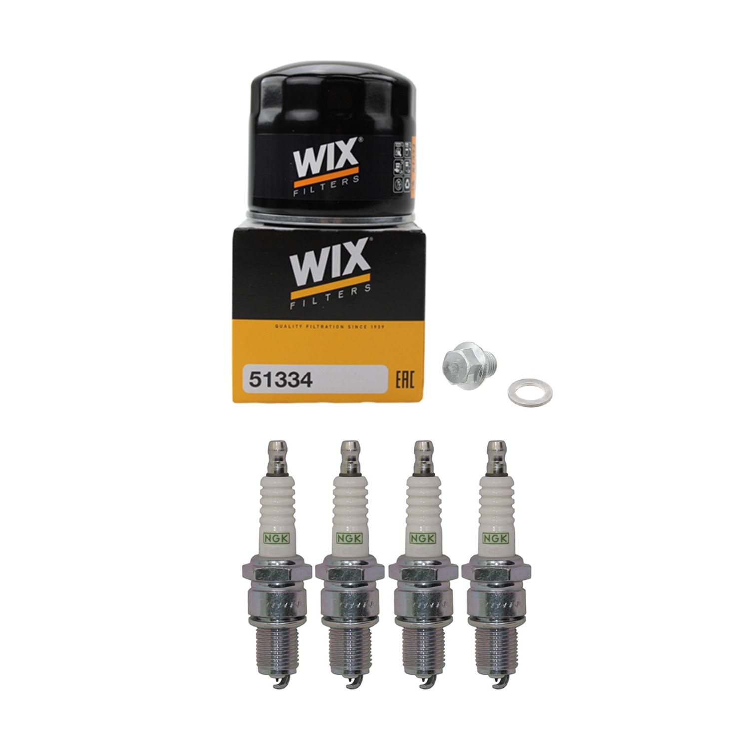 Wix Engine Oil Filter  NGK 4 Platinum Spark Plugs kit for Civic Integra Prelude