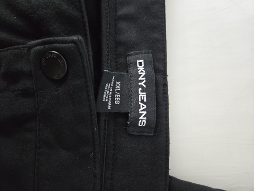 Pantalones de mezclilla DKNY para mujer 2XL negros elásticos pierna ajustada calce moderno cómodos informales - Imagen 3 de 10