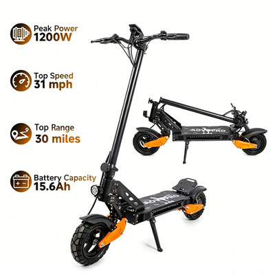 AOVOPRO Electric Scooter, 800W Off-Road ESCOOTER,31MPH Dual Suspension & Brakes