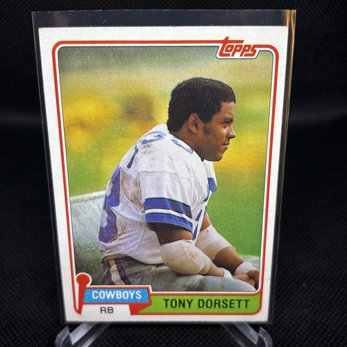 VINTAGE 1981 Topps #500 Tony Dorsett Card, Dallas Cowboys, BEAUTY!