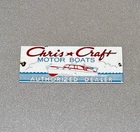 VINTAGE CHRIS CRAFT BOAT MOTOR FISH PORCELAIN SIGN CAR GAS OIL TRUCK MOTORCYCLE
