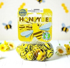 House of Marbles Honeybee Net Bag of Marbles - Yellow Bee Design Toy Set