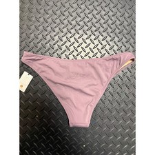 Shade Shore High Leg Extra Cheeky Bikini Bottoms Lavender Purple Size L