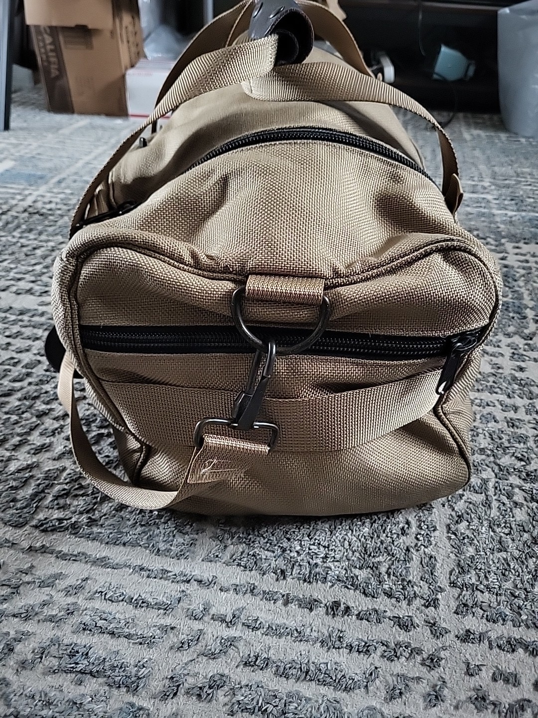 L. L. Bean  Heavy Canvas & Leather Duffle Travel Bag 