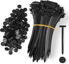 100Pcs Nylon Zip Ties with Pin & Button – Uv Resistant Car Cable Fasteners