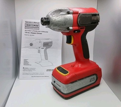 CRAFTSMAN Professional 20V Impact Driver 320.28128 TESTED Battery INCLUDED