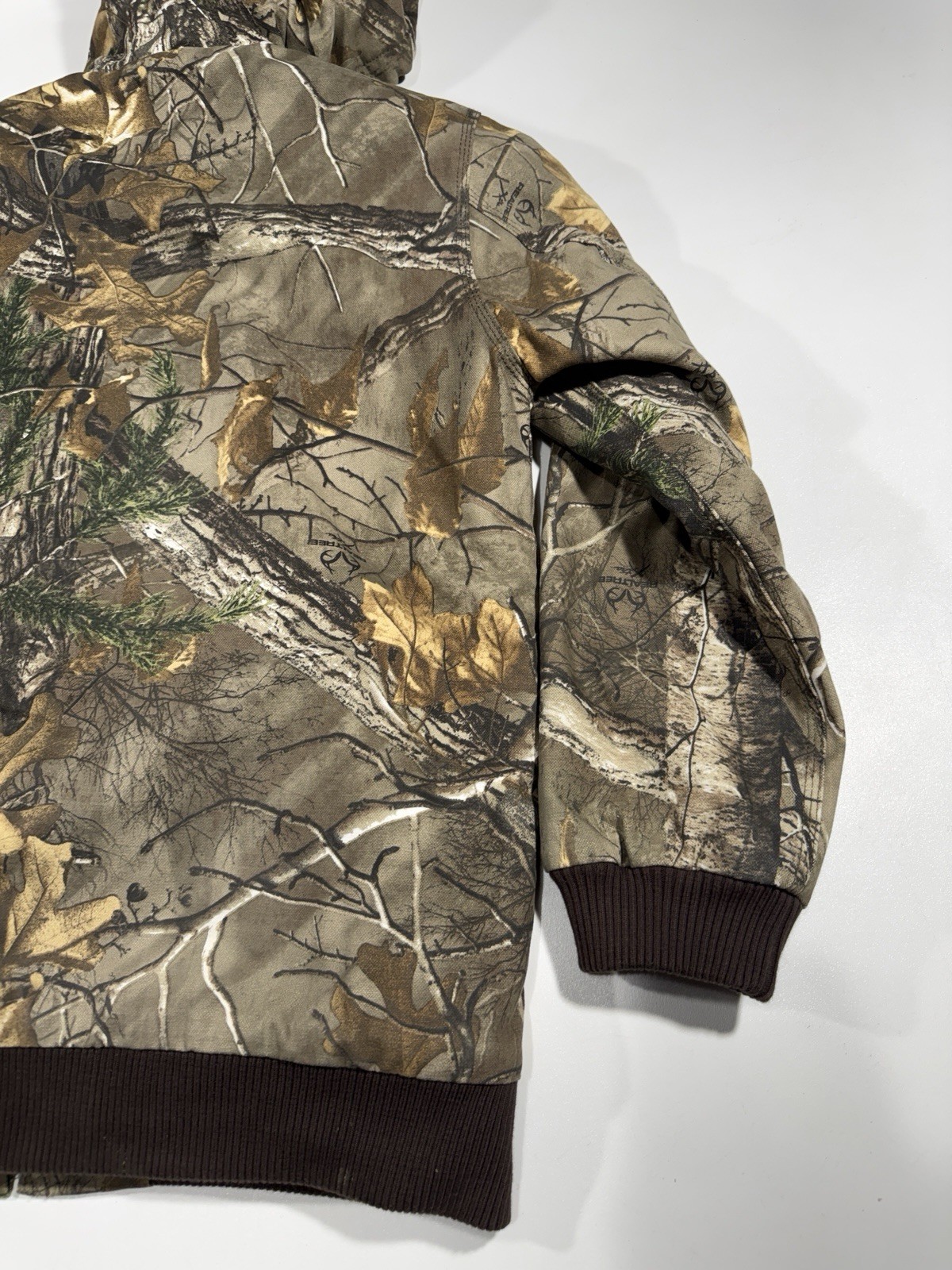 Carhartt Realtree Wooded Camo Hooded Canvas Jacket Modern Sz 42 thumbnail 9
