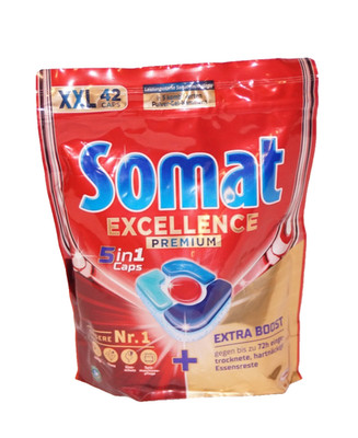 Somat Spühlmaschinentabs Caps Excellence Premium XXL 5in1 1x 42 Tabs Neu