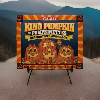 Glad Halloween King Pumpkin & Pumpkinettes Lawn Leaf Bags Box Of 3 VTG 1991 New!
