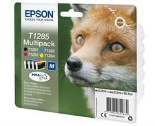 Ink Epson T1285 Cartridge Multipack Black Cyan Magenta Yellow Fox C13T12854010