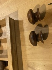 20 Solid Wood Knobs 50mm diameter -walnut with black grain for Kitchen Cabinets