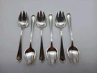PLYMOUTH by Gorham 1911 Sterling Silver 6x Ice Cream Spoon/Forks 5.25" Monogra