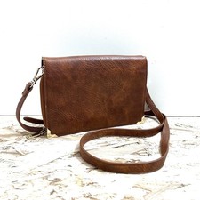 Brown Vegan Leather Handbag Long Strap Shoulder Crossbody Purse Urban Expression