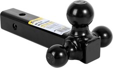 70270 Trailer Hitch Hollow Shaft Triple Ball Mount - Black