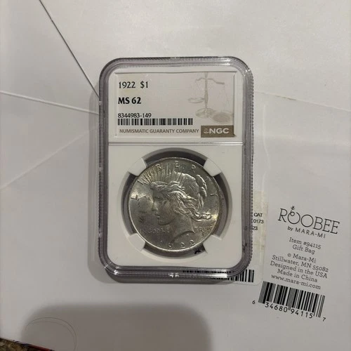 1922 Ms 62 Peace Dollar Ngc