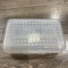 SpaceMaker Pencil Box Clear Lid Base 8.5"x5.25"x2.5" Retro Vintage