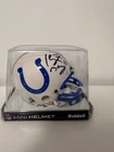 Peyton Manning Autographed White Blue Riddell Mini Helmet Indianapolis Colts
