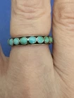 Vintage Sterling Silver Turquoise Band Size 6.25