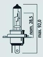 GlüHbirne H4 12V 60/55W P43T / 9220
