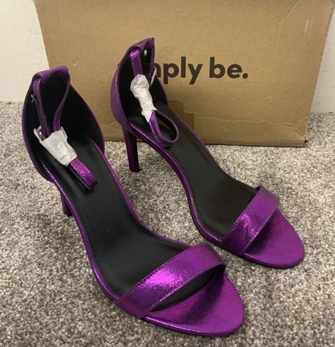 Simply Be Wide Fit Heeled Sandals Size Uk 4 New In Box - Picture 1 of 8