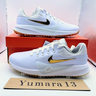 Nike Victory Pro 4 Golf White Metallic Gold IF4082-100 Men's Size