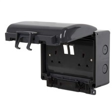 Click OA036AG 2 Gang Double Weatherproof Socket IP66