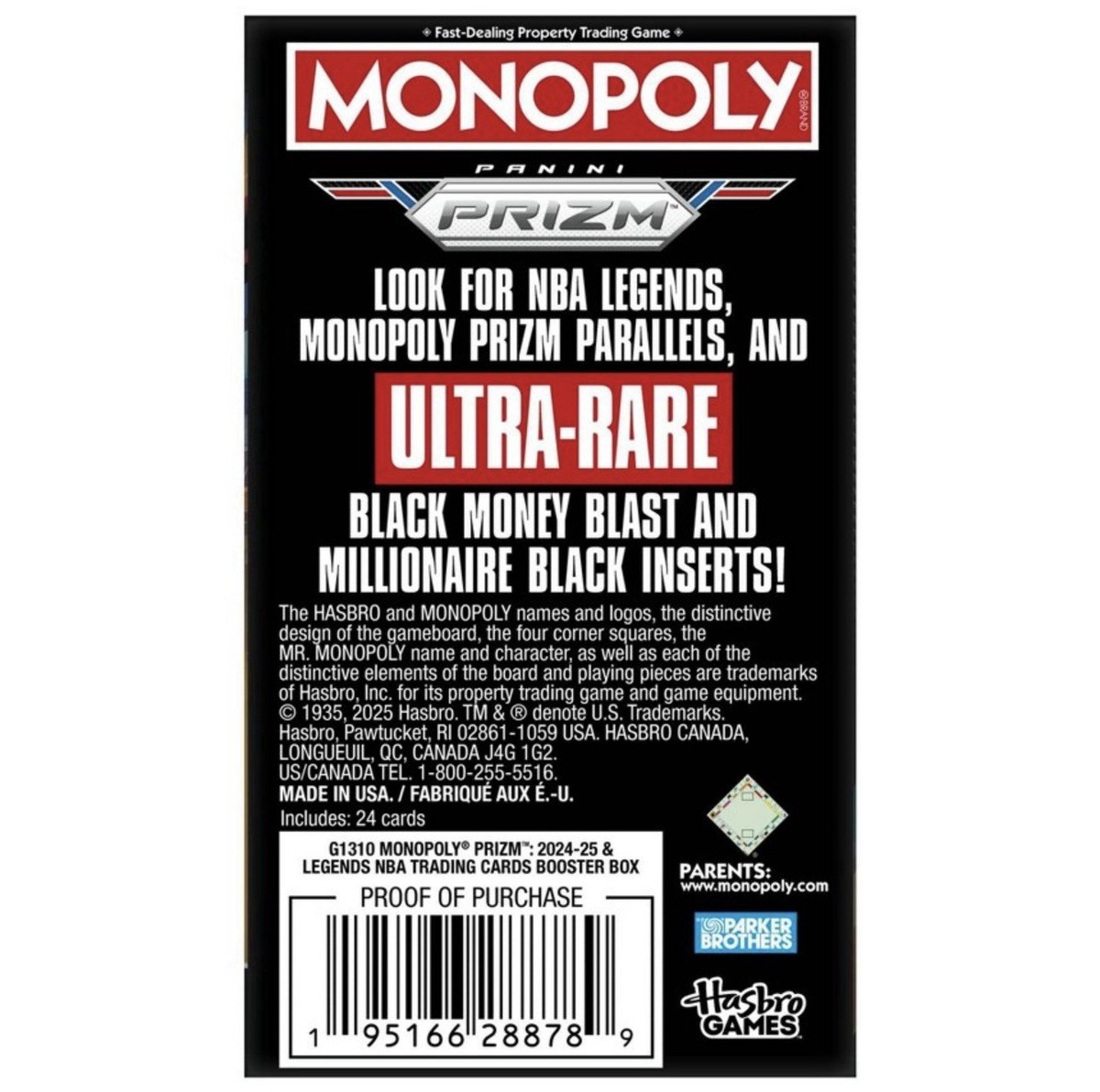monopoly panini prizm: 2024-25 nba basketball trading cards booster box Monopoly Panini Prizm: 2024 and Legends WNBA Trading Cards Booster Box : Target