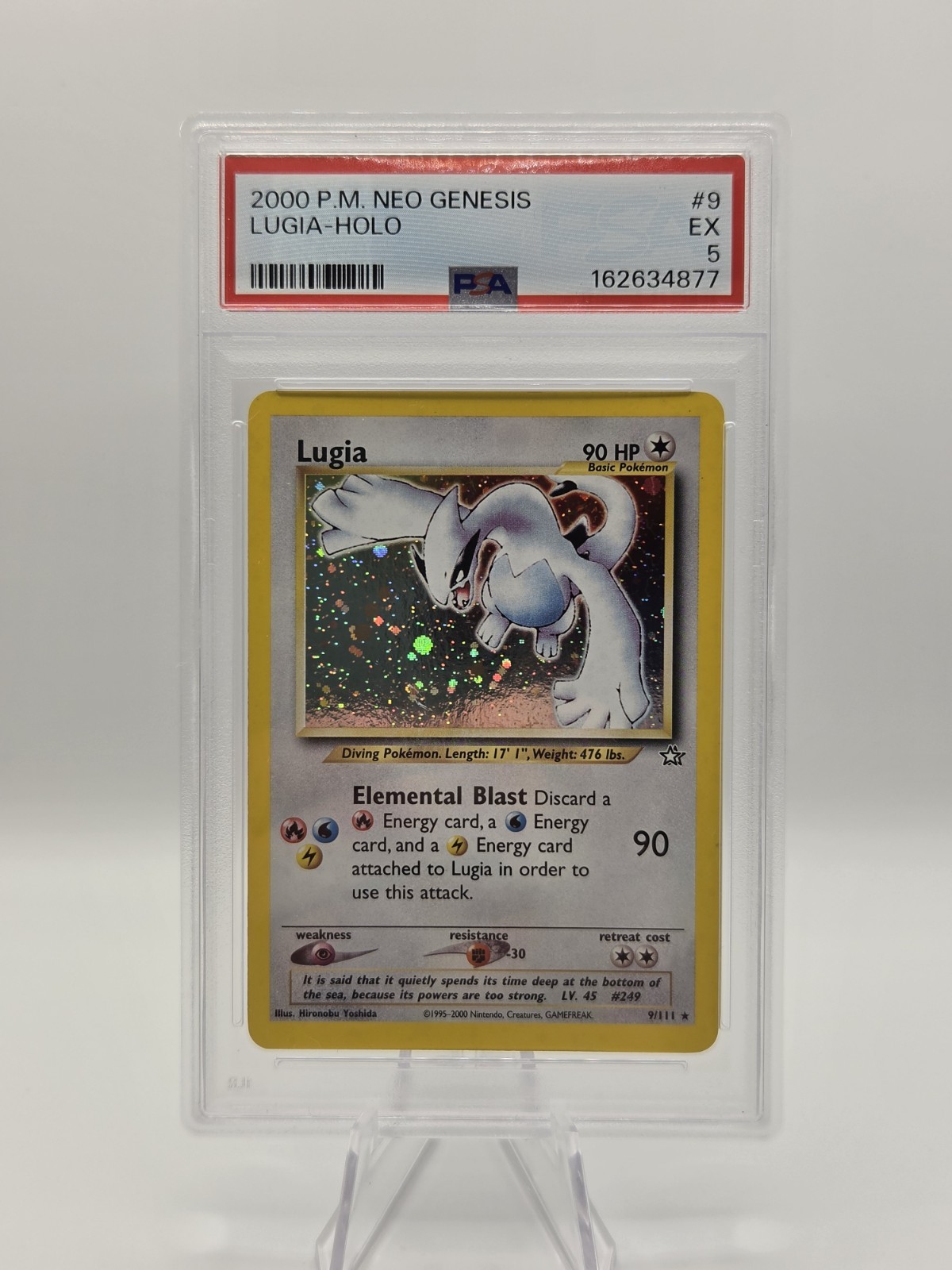 2000 POKEMON NEO GENESIS #9 LUGIA UNLIMITED-HOLO PSA 5