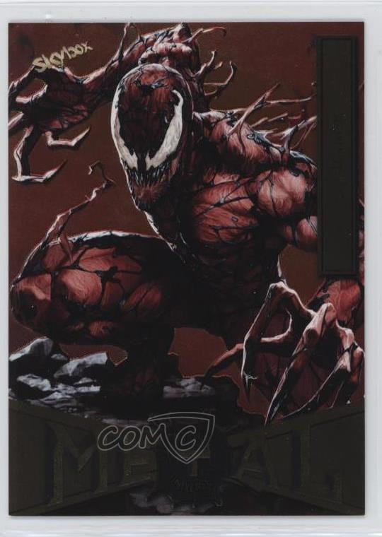 2022 Upper Deck Marvel Metal Universe Spider-Man Gold Light FX Carnage #18 12g7