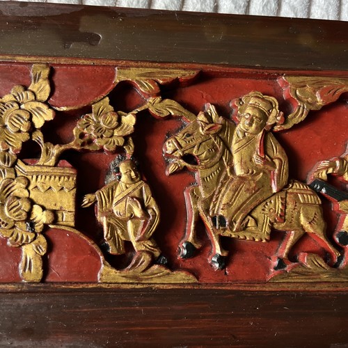 Vintage Chinese Carved Wooden Plaque perfect Condition measures 14.5” x 7” - Picture 6 of 15