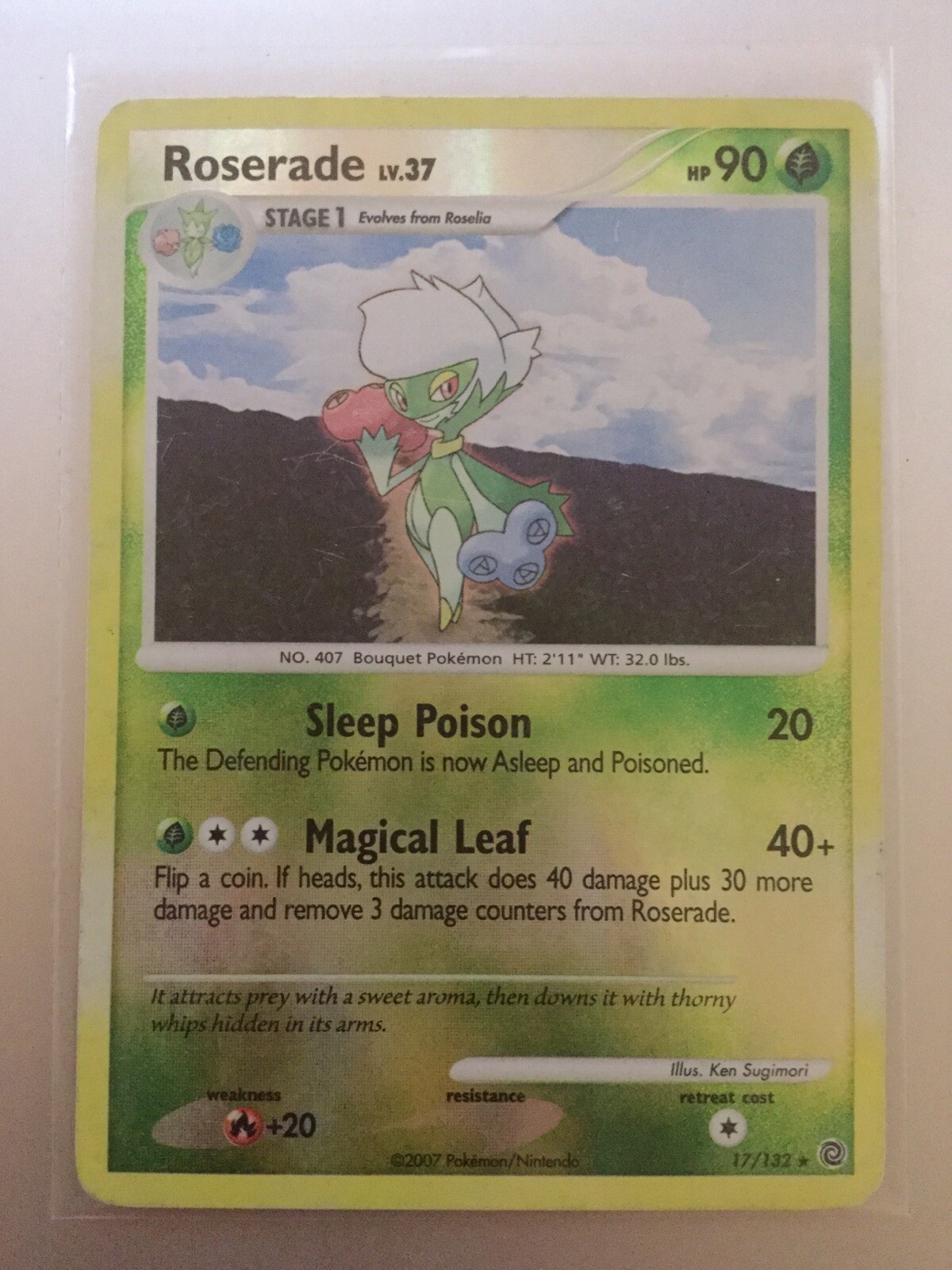 Roserade #17/132 - 2007 Pokemon Card DP Secret Wonders - Reverse Holo Rare