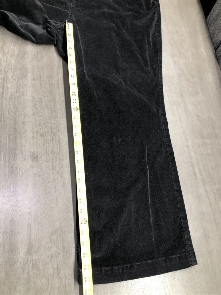 faded glory Women Stretch Black Corduroy Size 24W X 29 Boot Cut Pants - Image 4 of 4