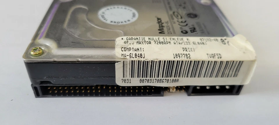 Maxtor 20GB 3.5" ATA/IDE D740X-6L 7200RPM Maxtor PN MX6L020 - PN 253453-001 - Image 2 of 3