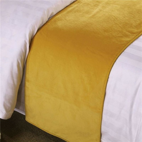 Luxury Velvet Bed Runner Scarf / Bed Tail Towel Hotel Home Bedroom Bedding Decor - Picture 5 of 30