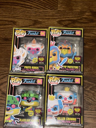 500 PCS 4 Blacklight Battle Fundays SDCC 2022 Robos, protectors, bandit, clown - Picture 3 of 8