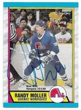 RANDY MOLLER Autographed Signed 1989-90 OPC card #259 Quebec Nordiques COA