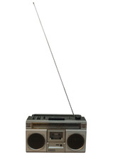 Vintage Hitachi TRK-7100H Stereo Cassette Recorder Radio Boombox ghettoblaster