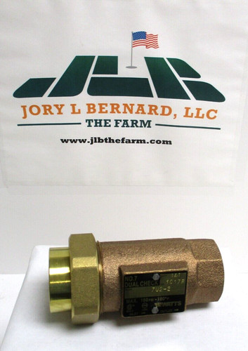 WATTS , 1" FNPT BRONZE DUAL CHECK VALVE, NO.-7 , 7U2-2 , 150 PSI, SURPLUS
