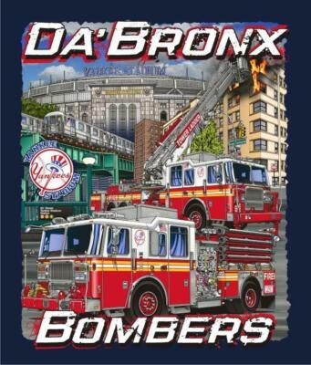 New York City Da' Bronx Bombers Yankee Navy FDNY NEW Fire Tee ..