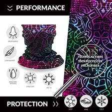 Colorful Tubular FACE MASK Neck Gaiter Cover Shield Reusable Bandana Headscarf