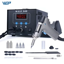 WEP 948 90W Vacuum Desoldering Station with Suction Tin Gun solder Iron