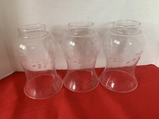 PRINCESS HOUSE Heritage 3 Vintage Szklane wytrawione huragan Komin Kinkiety Odcienie