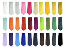 Fashion New Style Men's Unisex Solid Plain Neck ties Wide 3 inches 30 Color 