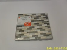 Pack of 12: Smart Tiles Self Adhesive Wall Tiles 7.31 sq ft Peel & Stick