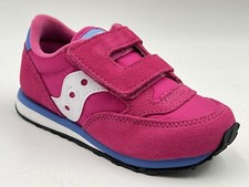 New SAUCONY Originals SZ 10 M GIRLS BABY JAZZ HOOK  LOOP Sneaker in MAGENTA