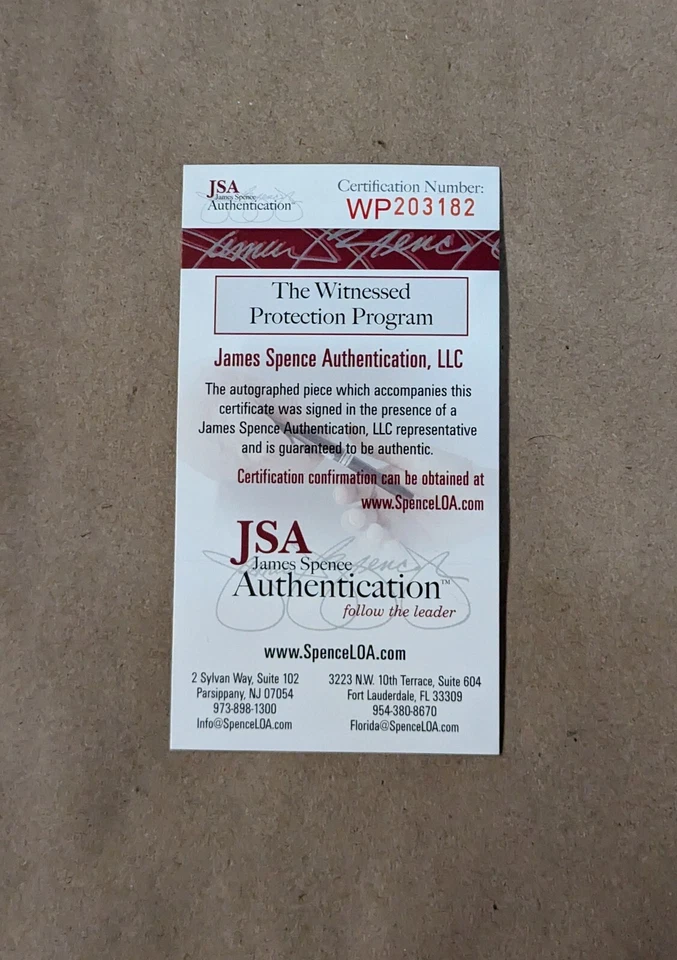 ЗАМШЕВАЯ ФУТБОЛКА В РАМКЕ BALTIMORE ORIOLES BROOKS ROBINSON С НАДПИСЬЮ СЕРТИФИКАТ ПОДЛИННОСТИ JSA - Изображение 4 из 4