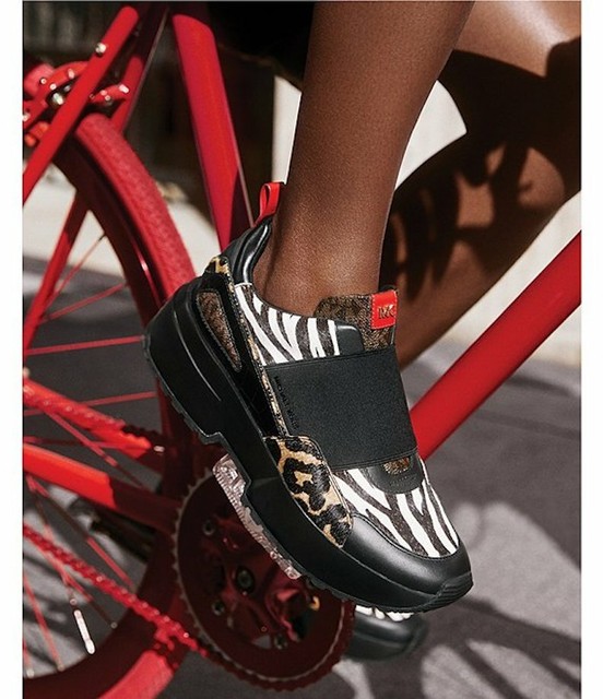 calf hair slip on sneakers