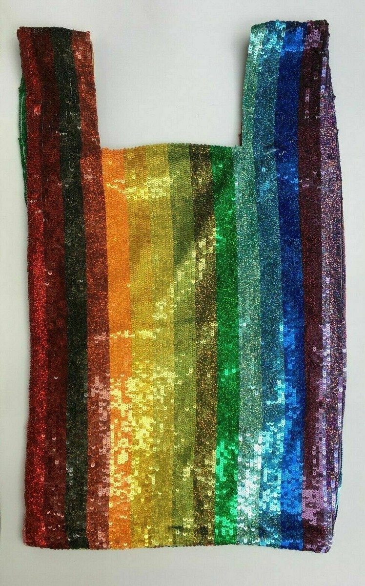 Ashish Sequin Grocery Bag - B001 - Glitter Rainbow UR | eBay